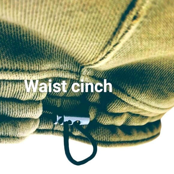 FREE PEOPLE Oversized STASH IT Olive Green Front Snap Sweatshirt Size Large - Picture 6 of 16